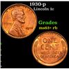 Image 1 : 1930-p Lincoln Cent 1c Grades Select+ Unc RB