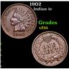 Image 1 : 1902 Indian Cent 1c Grades vf++