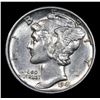 Image 2 : 1941-p Mercury Dime 10c Grades Select Unc