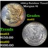 Image 1 : 1896-p Rainbow Toned Morgan Dollar $1 Grades Select Unc