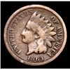 Image 2 : 1863 Indian Cent 1c Grades f+