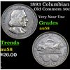 Image 1 : 1892 Columbian Old Commem Half Dollar 50c Grades Choice AU/BU Slider