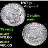 Image 1 : 1897-p Morgan Dollar $1 Grades Select Unc