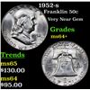 Image 1 : 1952-s Franklin Half Dollar 50c Grades Choice+ Unc