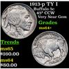 Image 1 : 1913-p TY I Buffalo Nickel 5c Grades Choice+ Unc