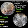 Image 1 : 1881-s Rainbow Toned Morgan Dollar $1 Grades Select+ Unc