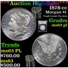 Image 1 : ***Auction Highlight*** 1878-cc Morgan Dollar $1 Graded Select Unc PL By USCG (fc)