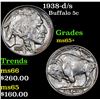 Image 1 : 1938-d/s Buffalo Nickel 5c Grades GEM+ Unc