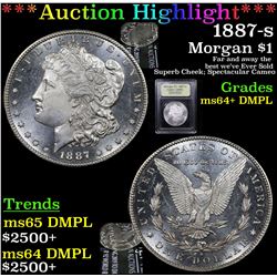 ***Auction Highlight*** 1887-s Morgan Dollar $1 Graded Choice Unc+ DMPL By USCG (fc)