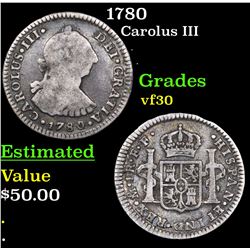 1780 Carolus III 8 Reals Grades vf++