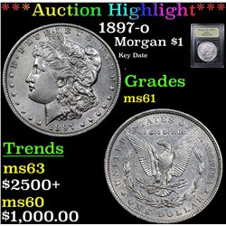 ***Auction Highlight*** 1897-o Morgan Dollar $1 Graded BU+ By USCG (fc)