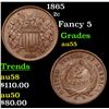 Image 1 : 1865 Two Cent Piece 2c Grades Choice AU