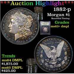 ***Auction Highlight*** 1882-p Morgan Dollar $1 Graded Select Unc+ DMPL By USCG (fc)