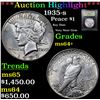 Image 1 : ***Auction Highlight*** 1935-s Peace Dollar $1 Graded Choice+ Unc By USCG (fc)