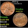Image 1 : 1913-p Lincoln Cent 1c Grades Select Unc BN