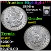 Image 1 : ***Auction Highlight*** 1896-s Morgan Dollar $1 Graded Select Unc By USCG (fc)