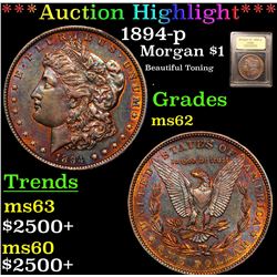 ***Auction Highlight*** 1894-p Morgan Dollar $1 Graded Select Unc By USCG (fc)