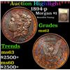 Image 1 : ***Auction Highlight*** 1894-p Morgan Dollar $1 Graded Select Unc By USCG (fc)