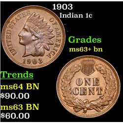 1903 Indian Cent 1c Grades Select+ Unc BN