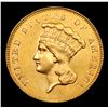 Image 2 : ***Auction Highlight*** 1857 Three Dollar Gold .$3 Graded Unc+ PL By USCG (fc)