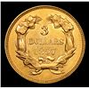 Image 3 : ***Auction Highlight*** 1857 Three Dollar Gold .$3 Graded Unc+ PL By USCG (fc)