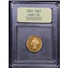 Image 4 : ***Auction Highlight*** 1857 Three Dollar Gold .$3 Graded Unc+ PL By USCG (fc)