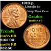 Image 1 : 1910-p Lincoln Cent 1c Grades Choice+ Unc RB
