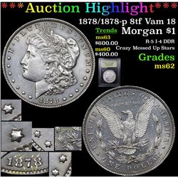 ***Auction Highlight*** 1878/1878-p 8tf Vam 18 Morgan Dollar $1 Graded Select Unc By USCG (fc)