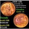 Image 1 : 1909 vdb Lincoln Cent 1c Grades Choice+ Unc RB