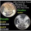 Image 1 : 1881-s Rainbow Toned Morgan Dollar $1 Grades Choice+ Unc