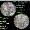 Image 1 : 1900-o Rainbow Toned Morgan Dollar $1 Grades Choice+ Unc
