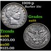 Image 1 : 1909-p Barber Quarter 25c Grades Choice AU