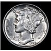 Image 2 : 1939-p Mercury Dime 10c Grades Choice Unc