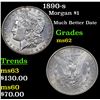 Image 1 : 1890-s Morgan Dollar $1 Grades Select Unc