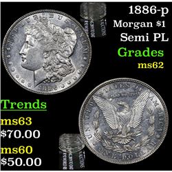 1886-p Morgan Dollar $1 Grades Select Unc