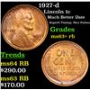 Image 1 : 1927-d Lincoln Cent 1c Grades Select+ Unc RB