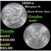 Image 1 : 1880-o Morgan Dollar $1 Grades Select Unc