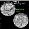 1945-p Mercury Dime 10c Grades Choice AU