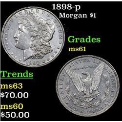 1898-p Morgan Dollar $1 Grades BU+