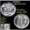 Image 1 : 1940-p Mercury Dime 10c Grades GEM+ FSB