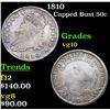1810 Capped Bust Half Dollar 50c Grades vg+
