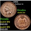 Image 1 : 1901 Indian Cent 1c Grades Choice Unc BN