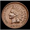 Image 2 : 1901 Indian Cent 1c Grades Choice Unc BN