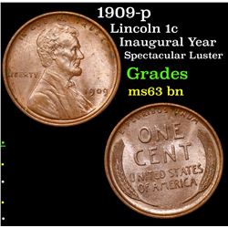 1909-p Lincoln Cent 1c Grades Select Unc BN
