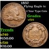 1857 Flying Eagle Cent 1c Grades vf+