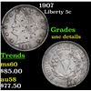 1907 Liberty Nickel 5c Grades Unc Details
