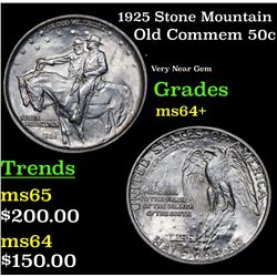 1925 Stone Mountain Old Commem Half Dollar 50c Grades Choice+ Unc