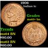 1906 Indian Cent 1c Grades Select+ Unc BN