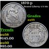 1870-p Seated Liberty Half Dime 1/2 10c Grades Choice AU