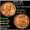 1909 vdb Lincoln Cent 1c Grades Choice+ Unc RB